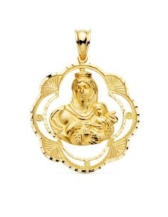 18K MEDALLA VIRGEN DEL...