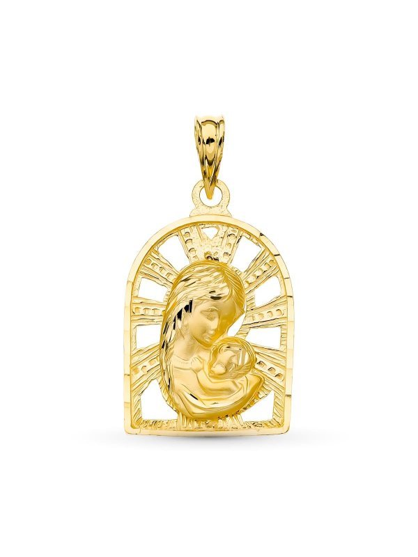18K MEDALLA ORO AMARILLO VIRGEN MADRE...