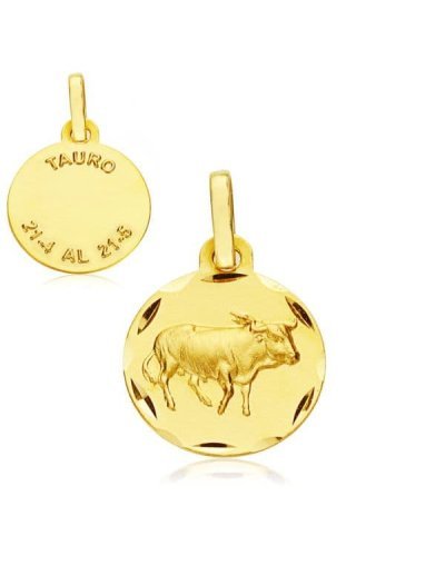 18K HOROSCOPO TAURO 13 MM