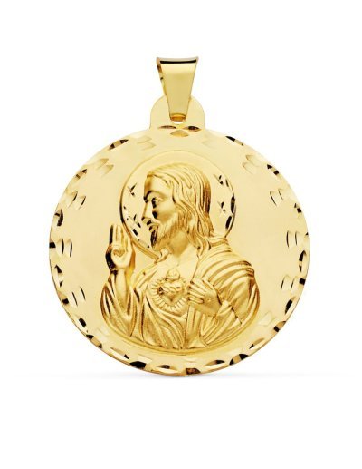 18K MEDALLA CRISTO SAGRADO...