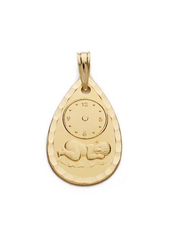 18K MEDALLA NIÑO RELOJ 22X14 MM