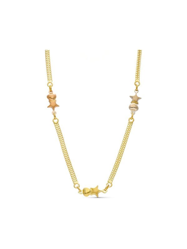18K GARGANTILLA ORO TRICOLOR MALLA Y...