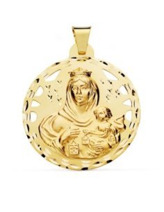 18K MEDALLA VIRGEN DEL...