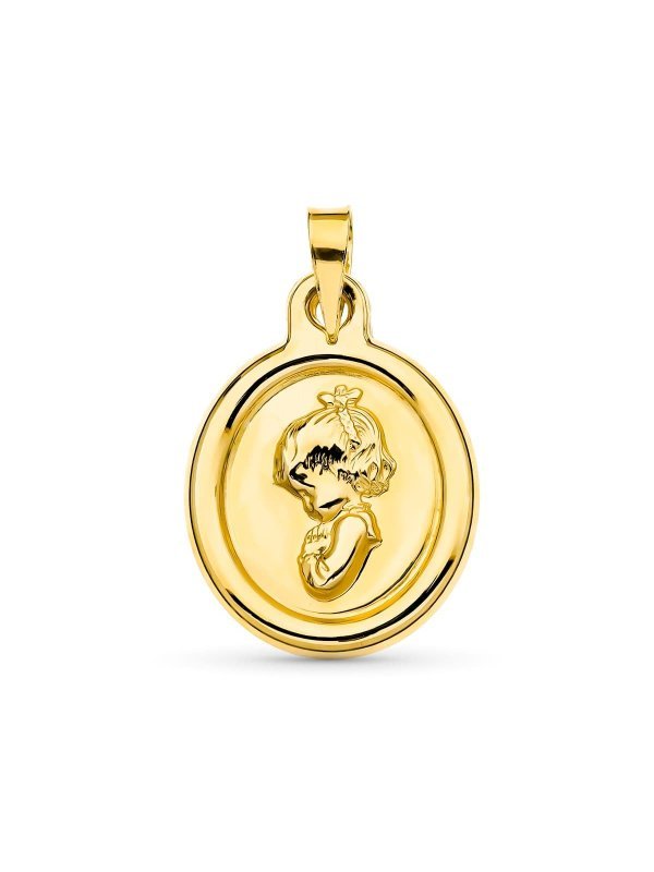 18K MEDALLA ORO AMARILLO VIRGEN NIÑA...