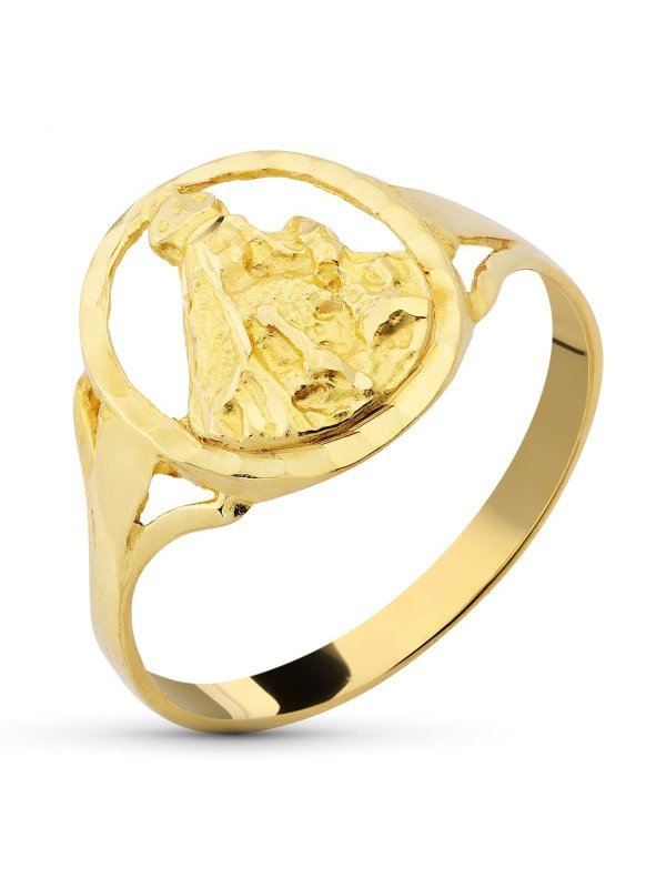 18K SORTIJA ORO AMARILLO VIRGEN DE LA...