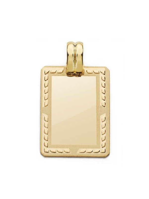 18K CHAPA RECTANGULAR. 24X17 MM