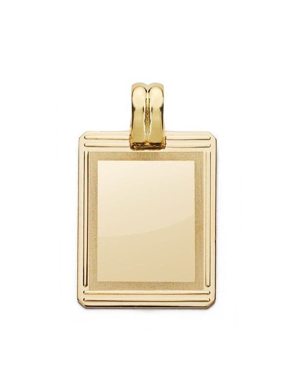 18K CHAPA RECTANGULAR. 24X17 MM