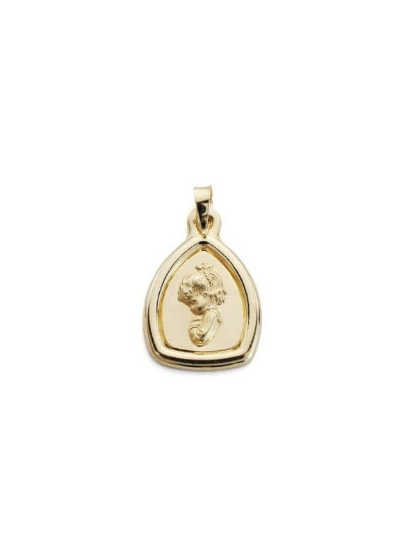 18K MEDALLA VIRGEN NIÑA 24X16 MM