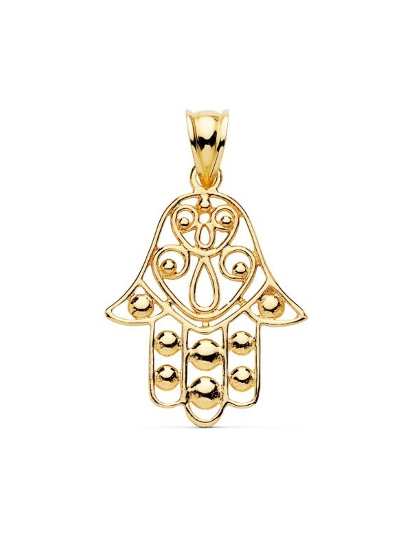 18K COLGANTE MANO FATIMA 27X23 MM