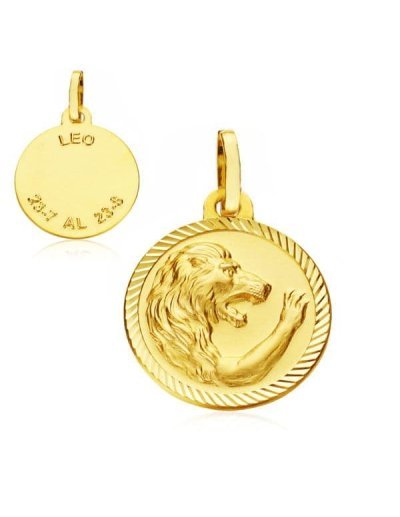 18K HOROSCOPO LEO 20 MM