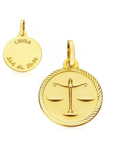 18K HOROSCOPO LIBRA 20 MM
