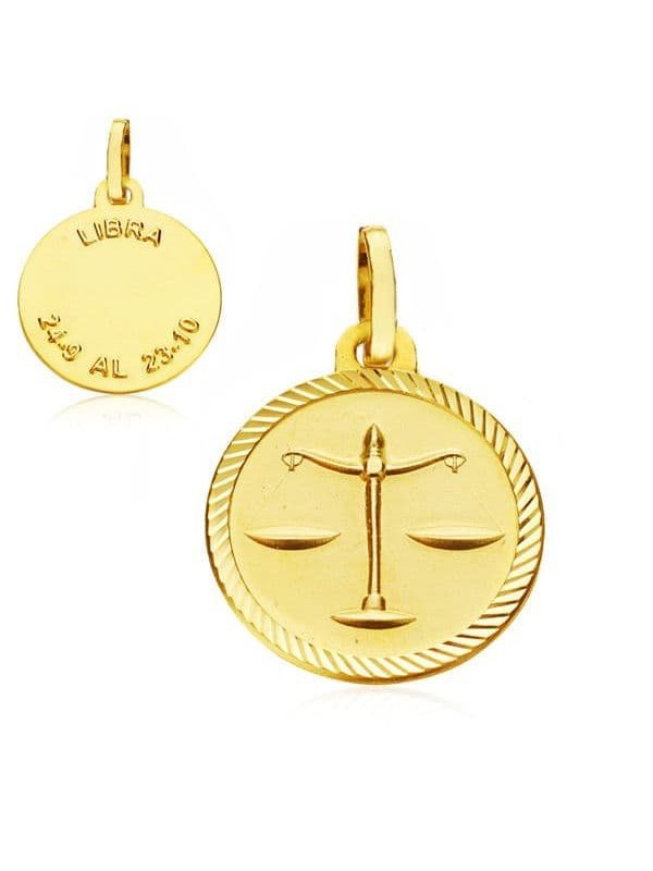 18K HOROSCOPO LIBRA 20 MM