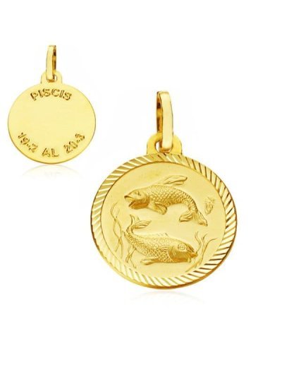 18K HOROSCOPO PISCIS 20 MM