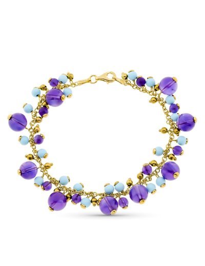 18K PULSERA ENTREPIEZAS ORO...
