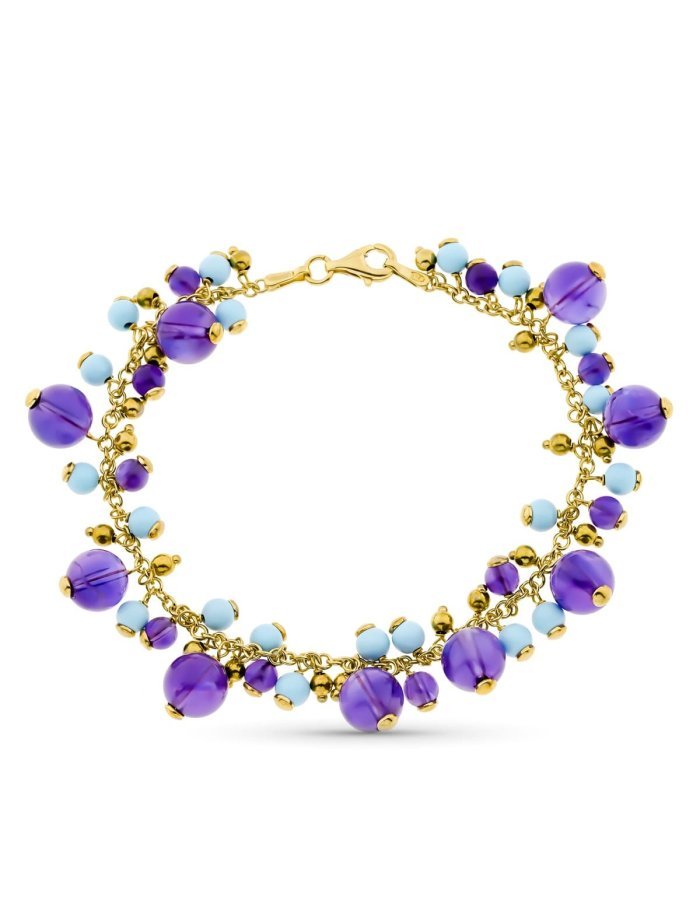 18K PULSERA ENTREPIEZAS ORO AMARILLO...