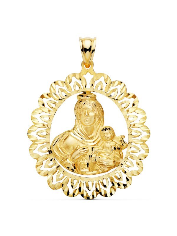 18K VIRGEN DEL CARMEN CERCO 41X35 MM