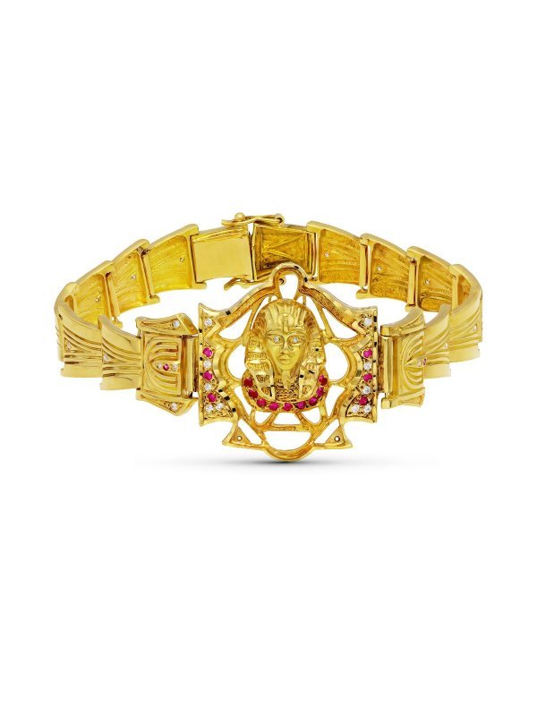 18K PULSERA ORO AMARILLO CABEZA...