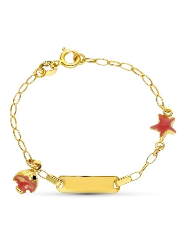 18K ESCLAVA ORO AMARILLO PEZ Y...
