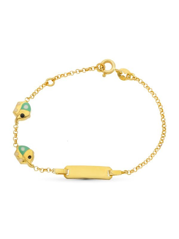 18K ESCLAVA ORO AMARILLO ELEFANTES...