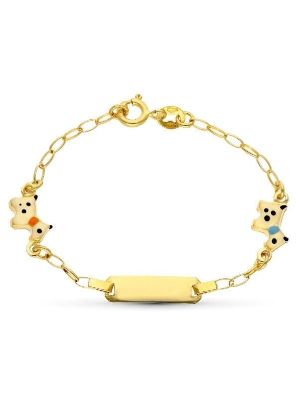 18K ESCLAVA ORO AMARILLO PERRITOS....