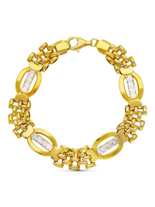 18K PULSERA ORO AMARILLO PANTER Y...
