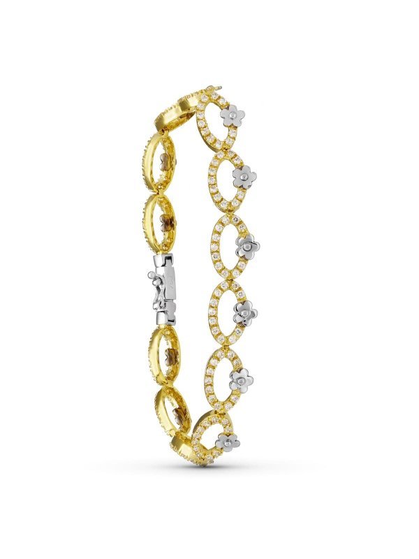 18K PULSERA ORO BICOLOR CIRCONITAS...