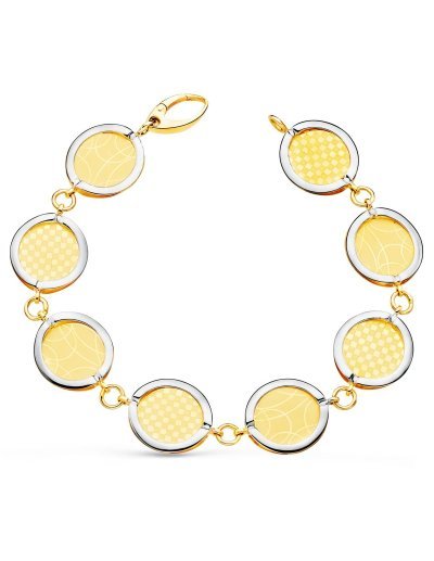 18K PULSERA ORO BICOLOR...