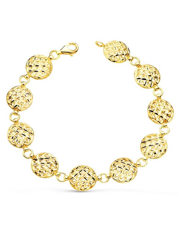 18K PULSERA ORO AMARILLO MOTIVOS...