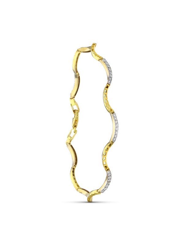 18K PULSERA ORO BICOLOR CIRCONITAS