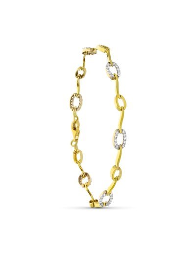18K PULSERA ORO BICOLOR...