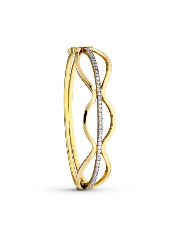 18K PULSERA RIGIDA ORO BICOLOR...