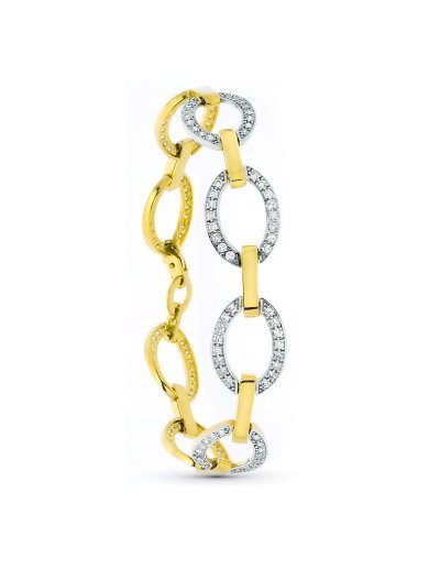18K PULSERA ORO BICOLOR...