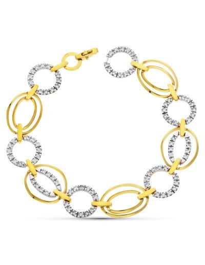 18K PULSERA ORO BICOLOR...