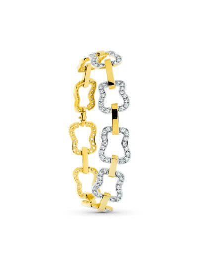 18K PULSERA ORO BICOLOR...