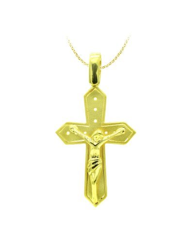 18K CRUZ ORO AMARILLO CON...