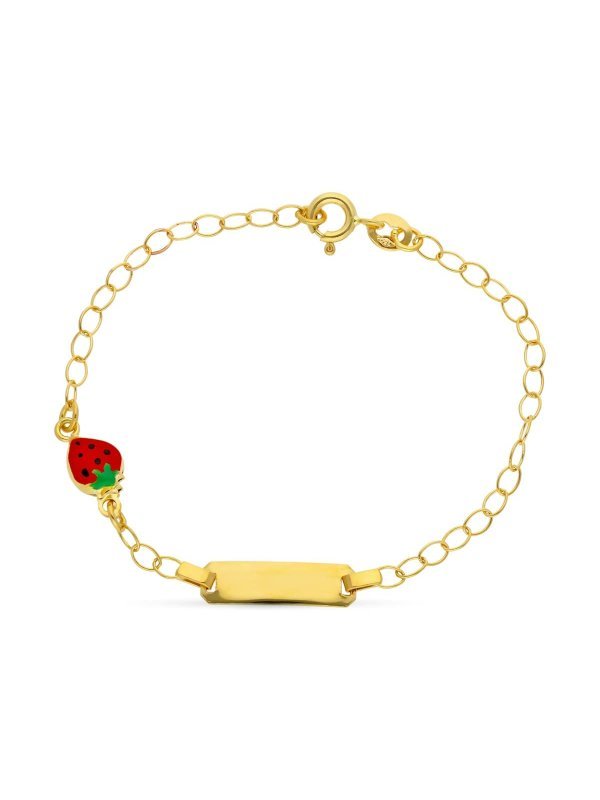 18K ESCLAVA ORO AMARILLO FRESA...