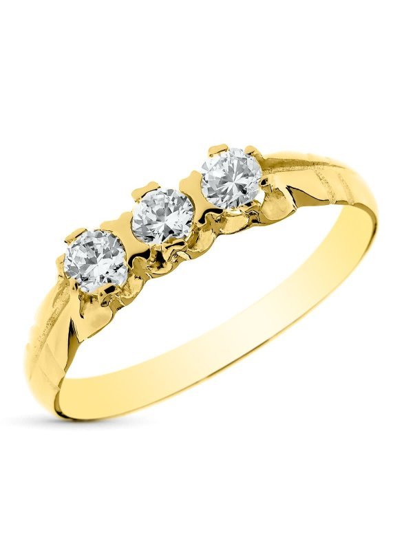 18K SORTIJA TRESILLO ORO AMARILLO...