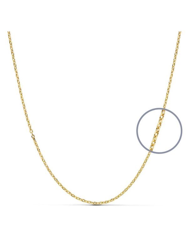 18K CADENA FORZADA 50 CM HUECA 1.2 MM