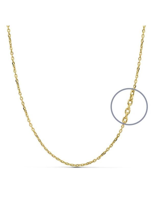 18K CADENA FORZADA 60 CM HUECA 1.50 MM