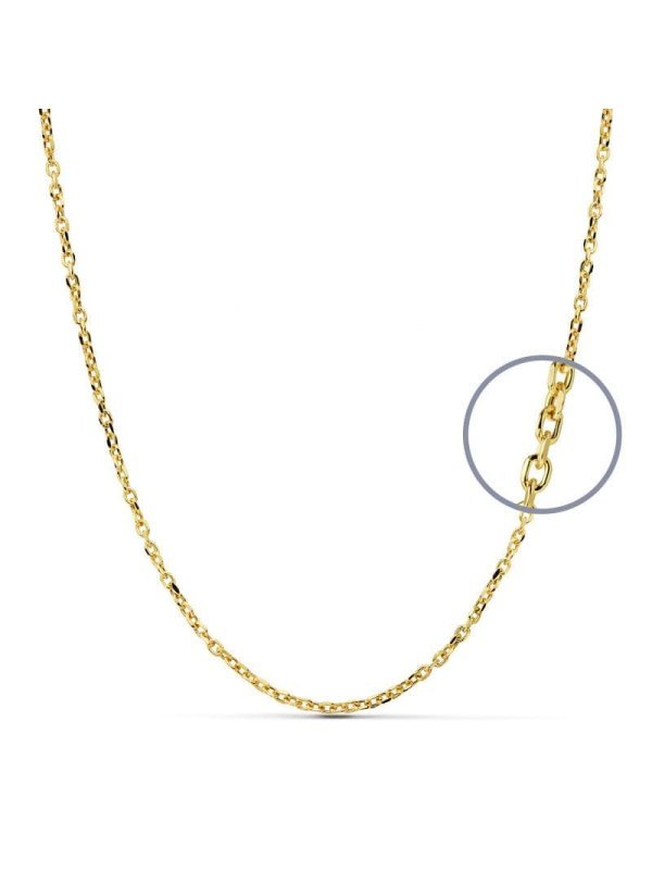 18K CADENA ORO AMARILLO FORZADA 50CM...