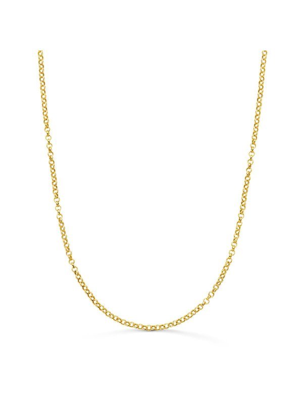 18K CADENA ORO AMARILLO ROLO HUECA...