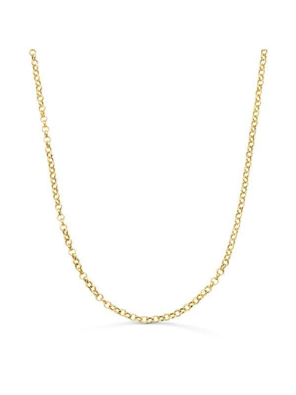 18K CADENA ORO AMARILLO ROLO HUECA...