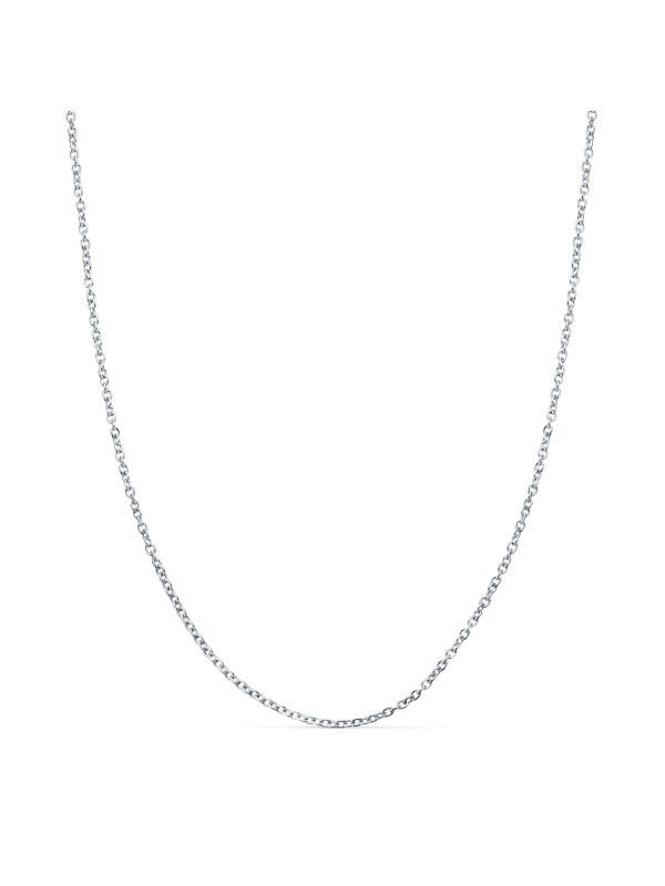 18K CADENA ORO BLANCO FORZADA MACIZA...