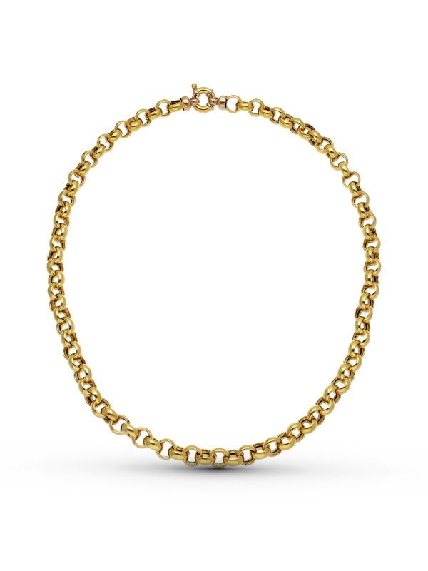 18K CADENA ROLO HUECA 45 CM 8 MM
