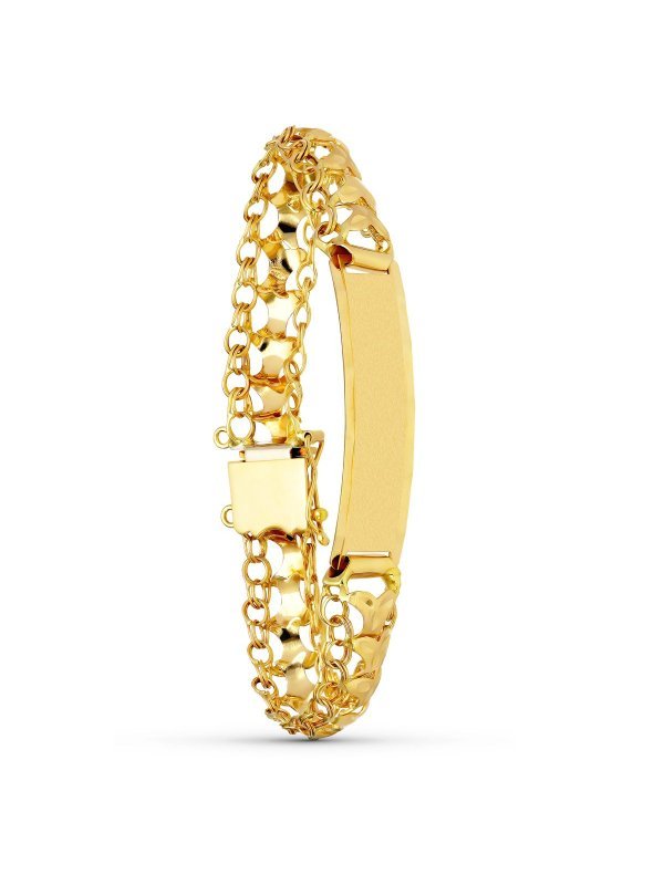 18K PULSERA ORO AMARILLO PRINCESA CHAPA