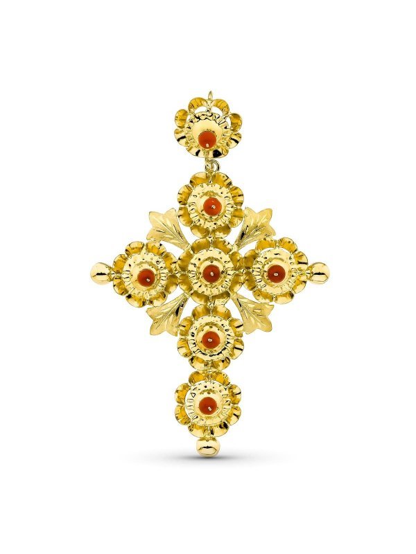 18K CRUZ ORO AMARILLO MANTILLA...