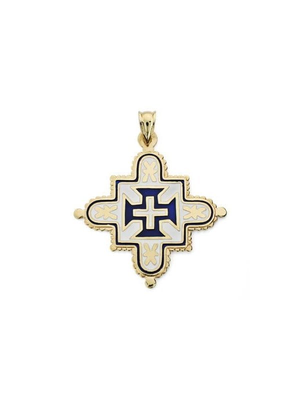 18K CRUZ ESMALTE EXTREMADURA 41X38 MM