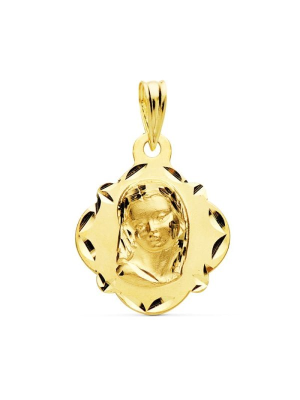 18K MEDALLA VIRGEN NIÑA 19X16 MM