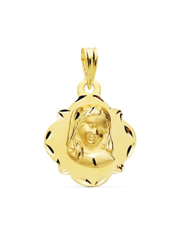 18K MEDALLA VIRGEN NIÑA 19X16 MM