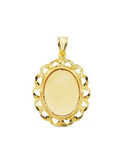 18K CHAPA CERCO OVAL 32X25...